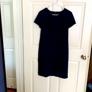 Talbots/petite dress navy blue/Zipper up back/NAVY BLUE